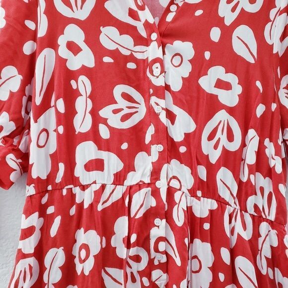 ELOQUII Stencil Print Walk Through Maxi Romper - Picture 10 of 13